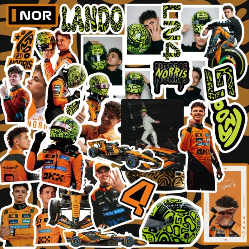 Skateboard - 59PCS Lando Norris racing-themed sticker set–Waterproof