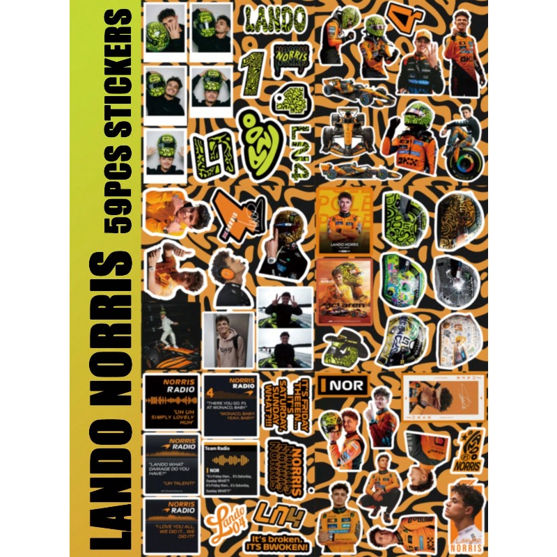59PCS Lando Norris racing-them - Skateboard recension och pris