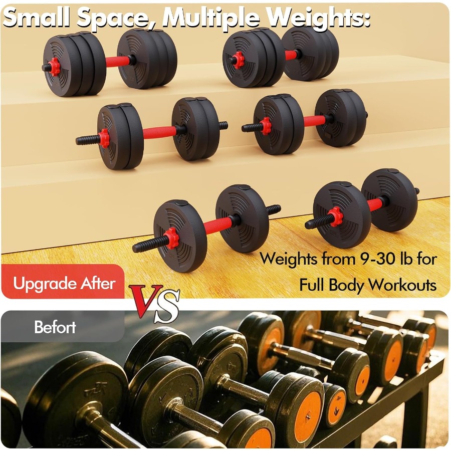 Adjustable Dumbbells Set, 60LB - Dumbbell Set recension och pris