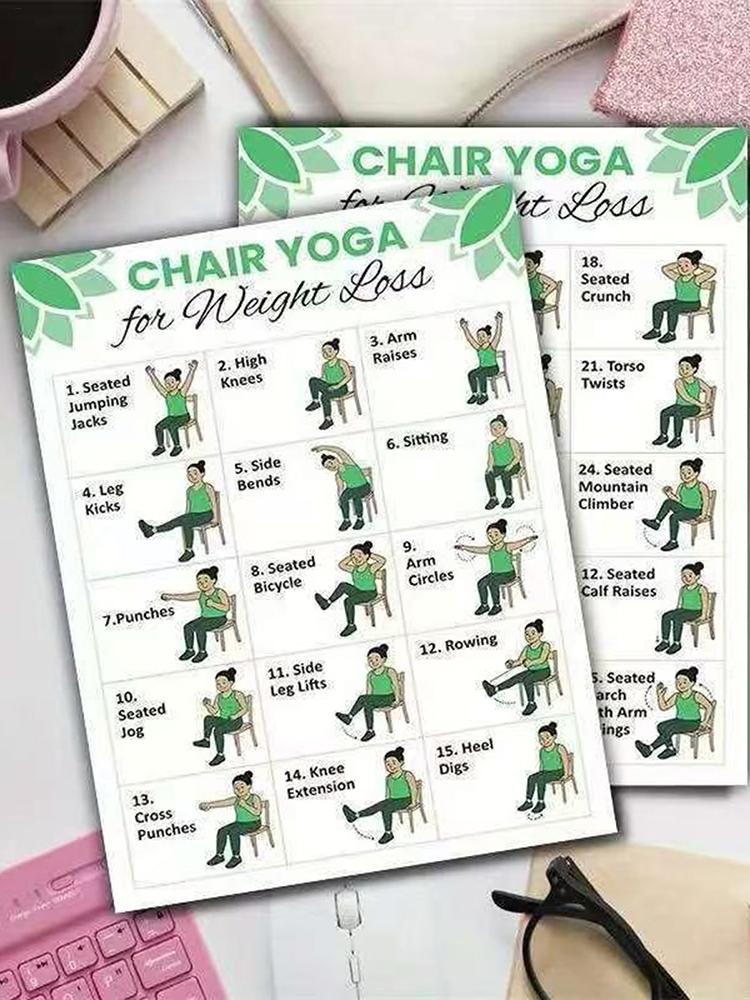 2 PCS Yoga Poster Home Exercis - Sports Equipment Poster recension och pris