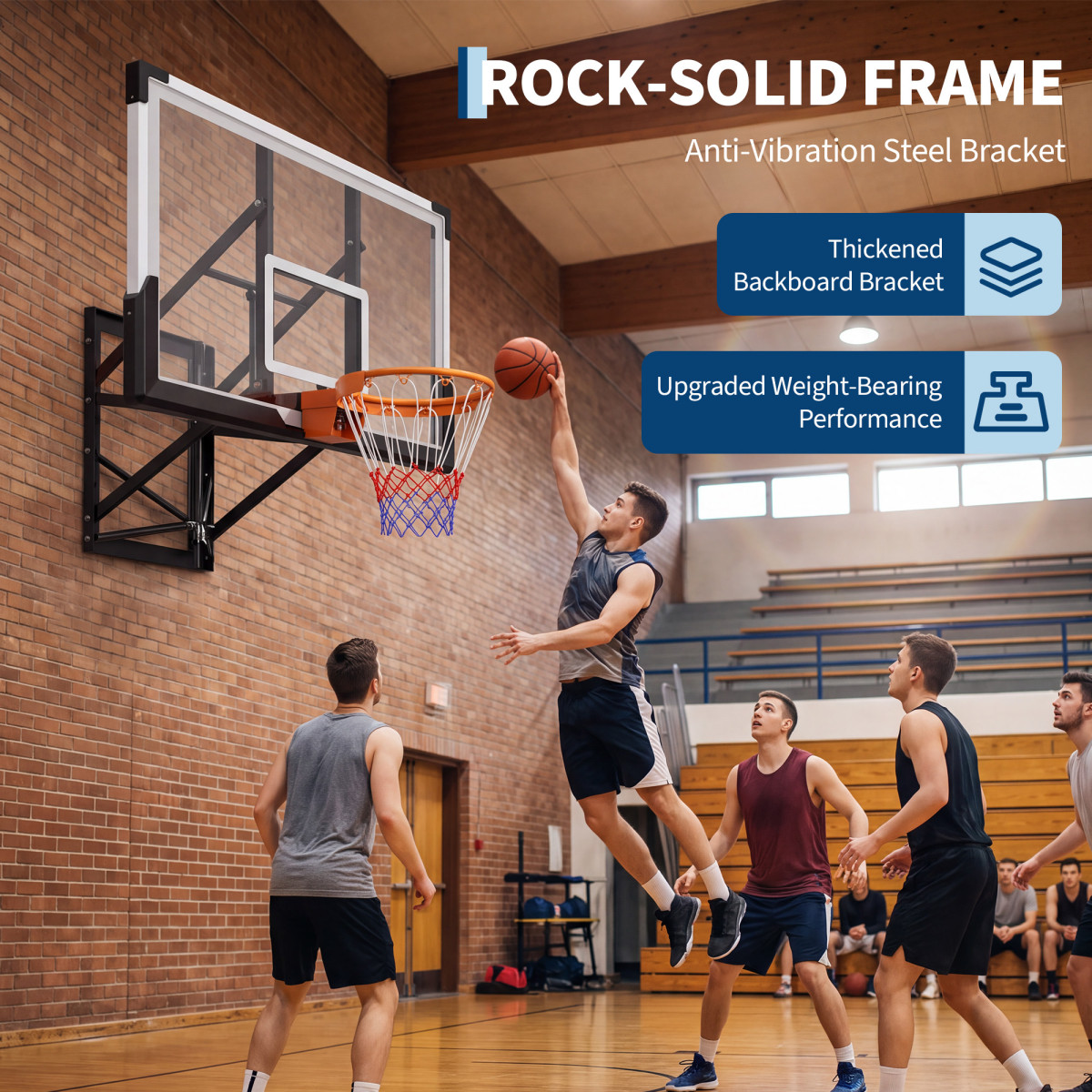 Adjustable Wall-Mounted Basket - Basketball Hoop recension och pris